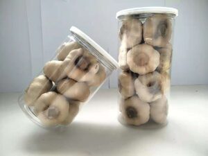 black garlic bulbs